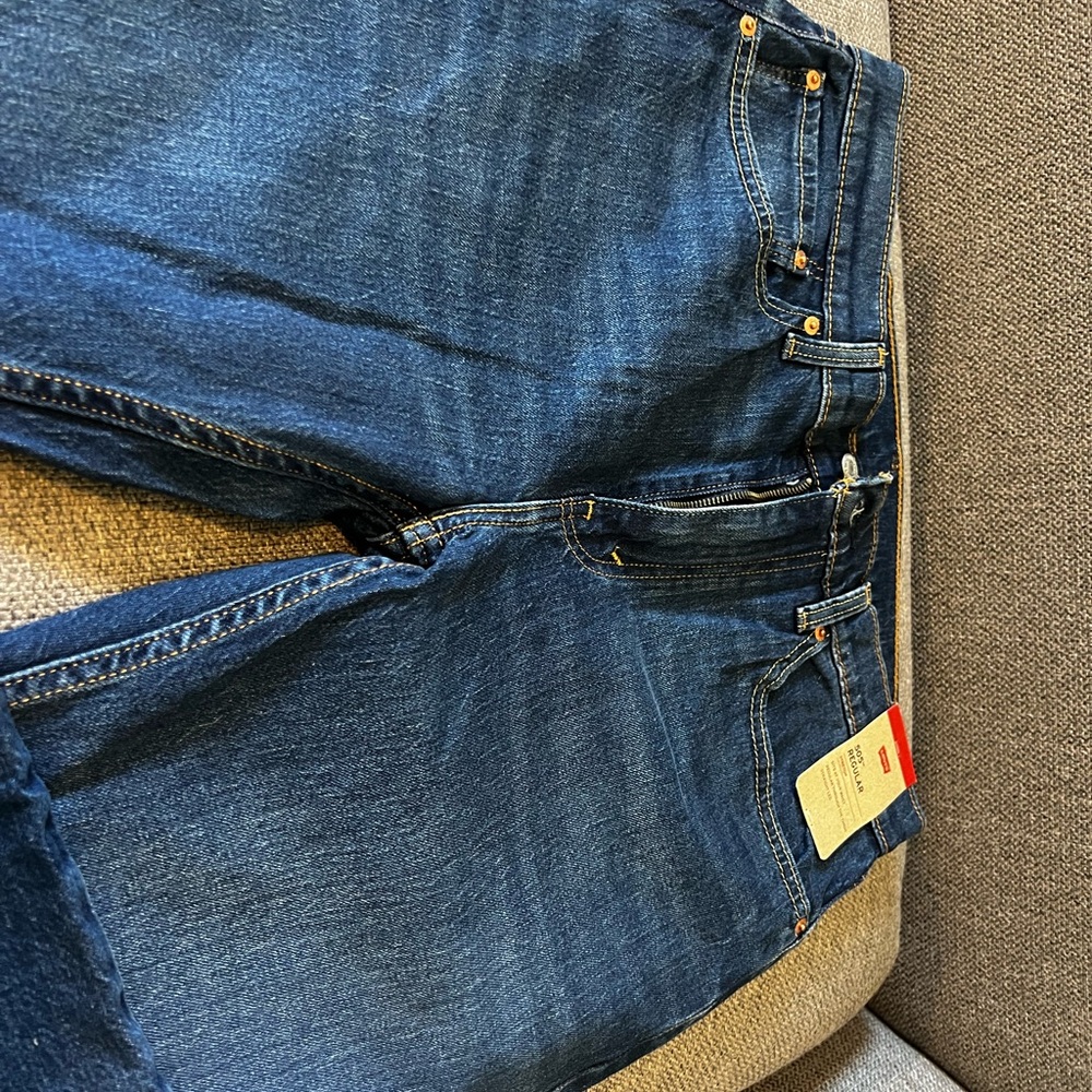 Levi's 505 Blue Jeans Straight 34x34 - Picture 2 of 5
